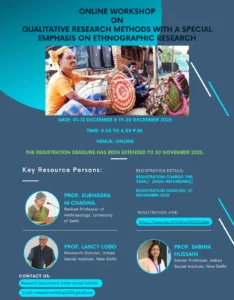 Read more about the article Online Workshop on Qualitative Research Methods with a Special Emphasis on Ethnographic Research