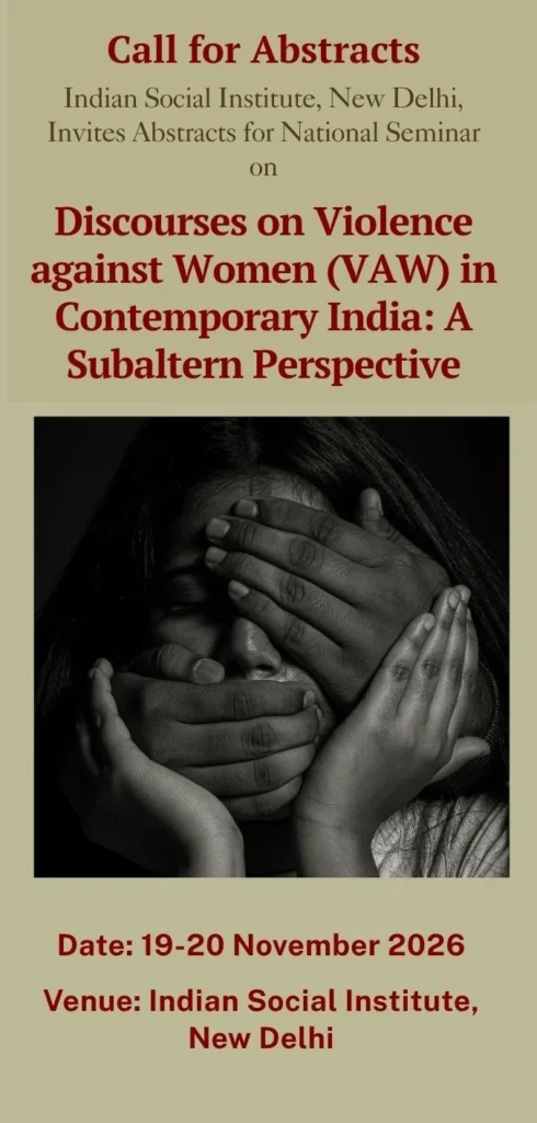National Seminar on Discourses on Violence against Women (VAW) in Contemporary India: A Subaltern Perspective